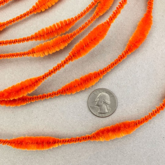 Petite 2-1/2" Bump Chenille for Beards and Arms in Orange ~ 1 yd. (15 bumps)